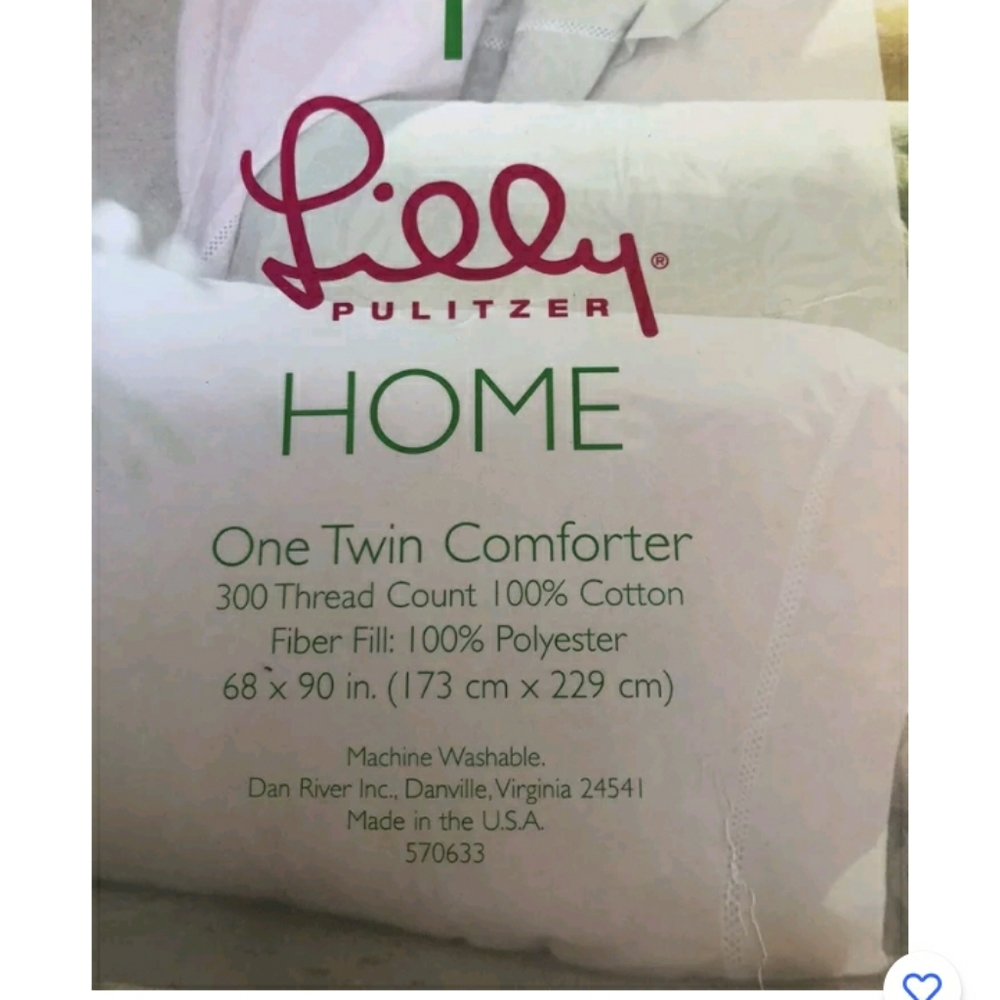 SOLD ON EBAYLilly Pulitzer Pink Sorbet Comforter Twin Reversible Floral Paisley - Picture 3 of 9